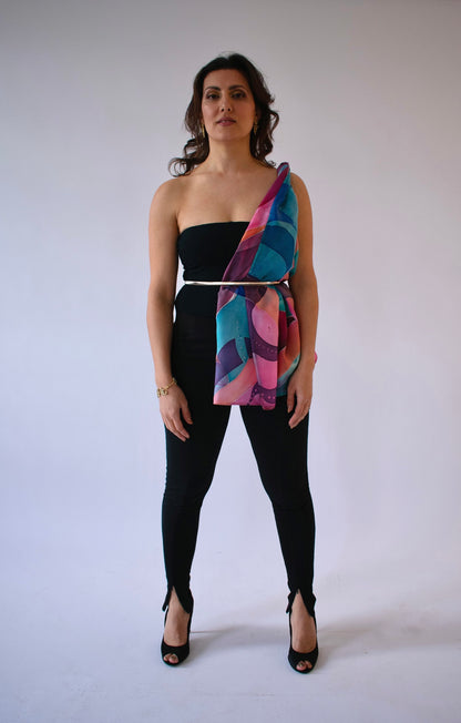 Swirl my World - Wall art & multifunctional shawl 100% silk